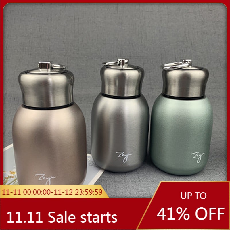 Mini Portable Travel Thermos Vacuum Hydro Flask Water Bottle Stainless Steel Thermal Cup Tea Coffee Mug Portable Couple Mug