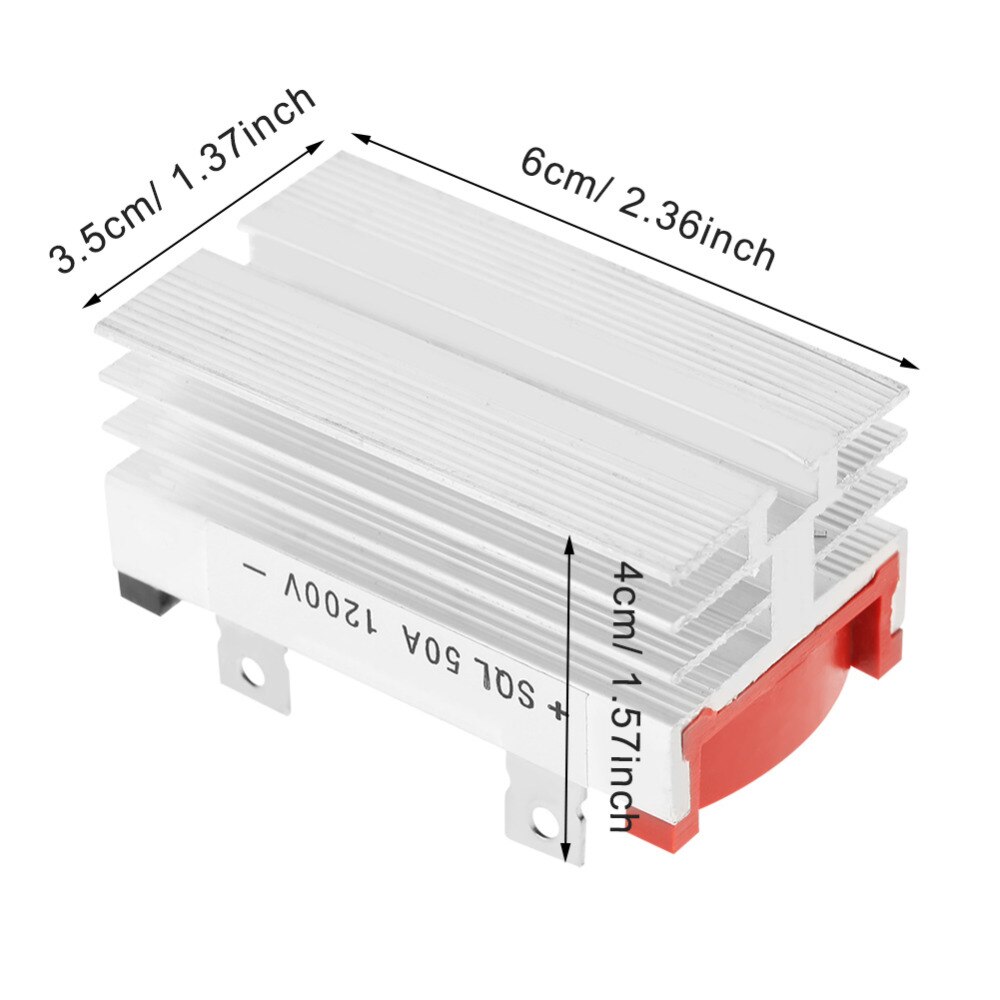 2pcs Bridge Rectifier 3 Phase Diode 50 Amp 1200V Aluminum