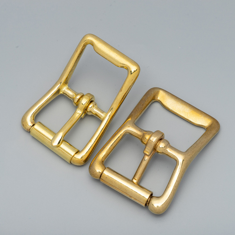 Brass Roller Belt Buckle Adjustable Tri-glide Pin Buckle Leather Craft Bag Strap Parts Horse Bridle Halter Harness Accessories