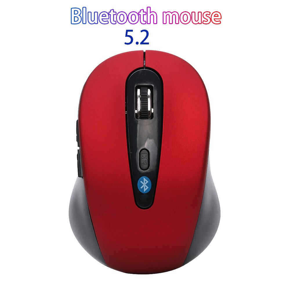 10M Wireless Bluetooth 5.2 Mouse for win7/win8 xp macbook iapd Android Tablets Computer notbook laptop accessories 0-0-12: Red