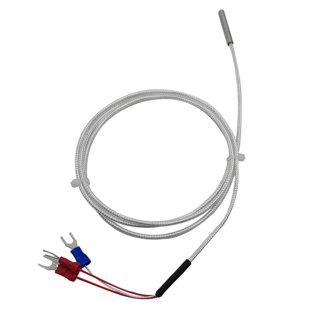 waterproof temperature 30mm probe 3 wires thermal resistance PT100 temperature sensor with 1.5m 2m cable