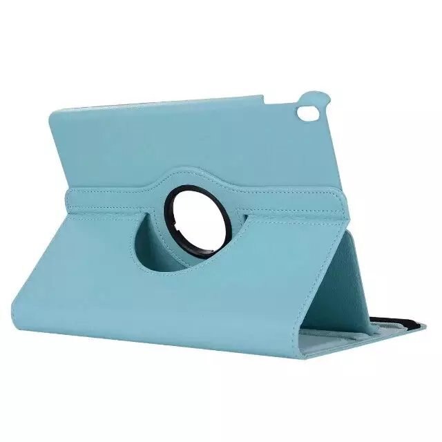 360 Caso Rotativo para Samsung Galaxy Tab 10.1 2019 T510 SM-T510 Wifi SM-T515 T515 Flip Fique Capa De Couro PU LTE Casos Fundas: T510 T515 light blue