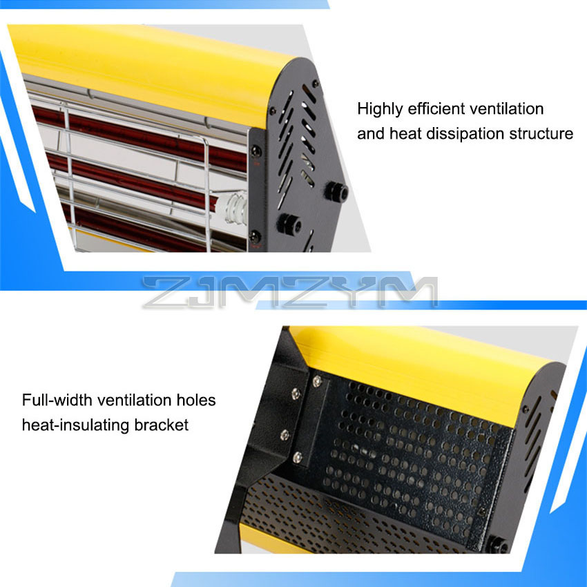 Handheld 1200W 2500W Infrared Paint Curing Lamp Paint Dryer Heating Lamp Heater Shortwave Infrared baking Lamps