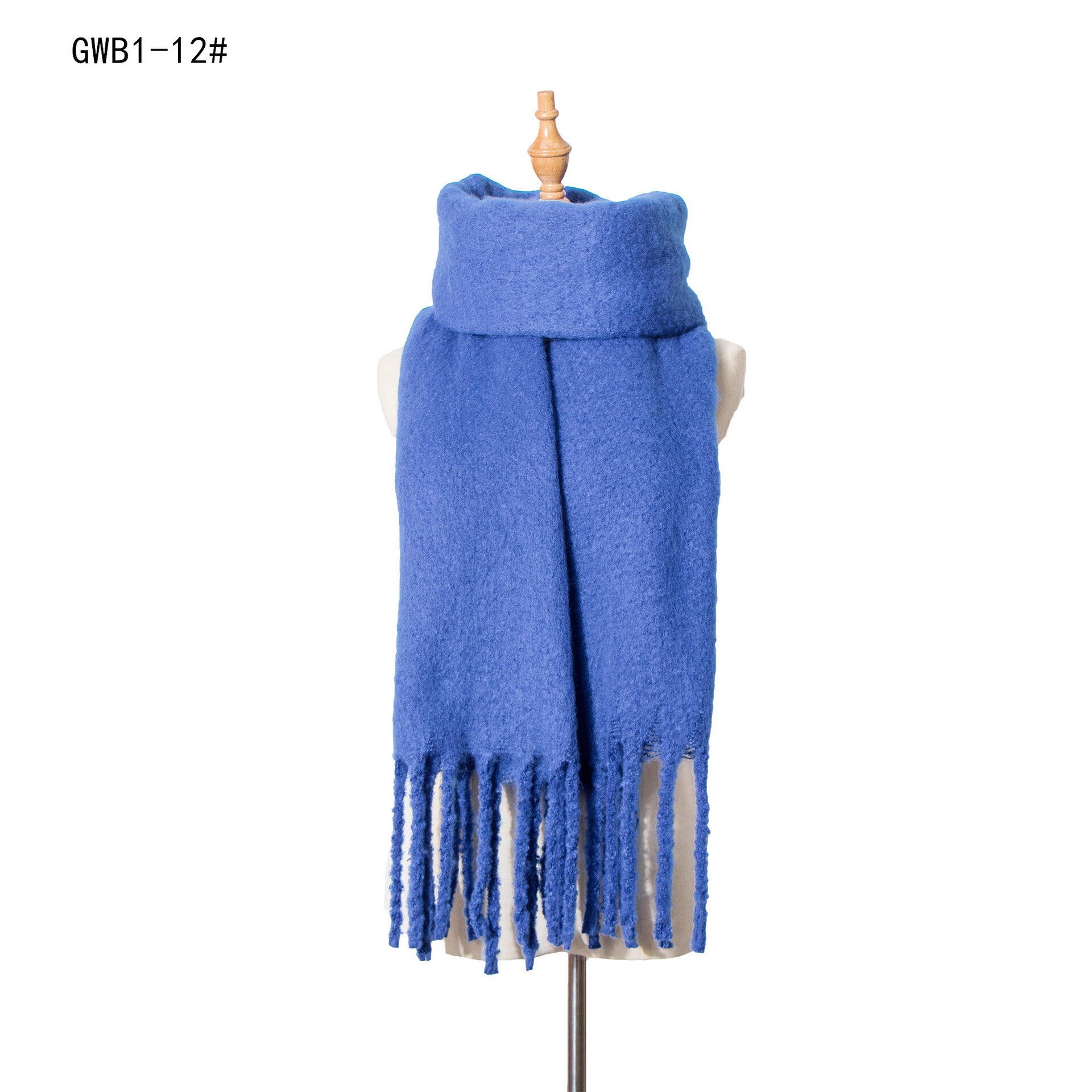 DIANRUO doux cachemire tricot écharpe pour les femmes hiver foulards Hijab solide Pashmina dame châle envelopper Double face écharpes Q351: GWB1-12