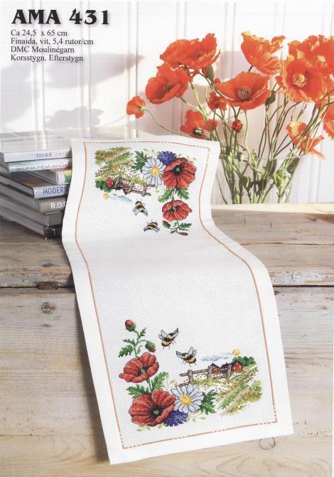 Topkwaliteit mooie telpatroon tafelkleed tafelkleed papaverbloem bloemen placemat