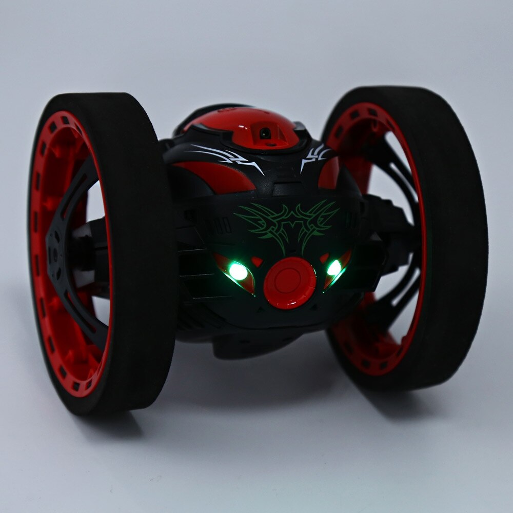 Mini Cars Bounce Auto PEG SJ88 2.4GHz RC Auto met Flexibele Wielen Rotatie LED Licht Afstandsbediening Robot Auto speelgoed voor