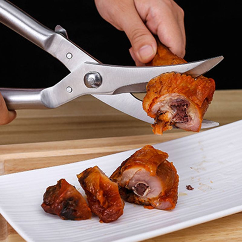 Rustfrit stål køkkenudstyr kyllingebensaks med sikker lås fisk andeskærskærer madlavningsværktøj