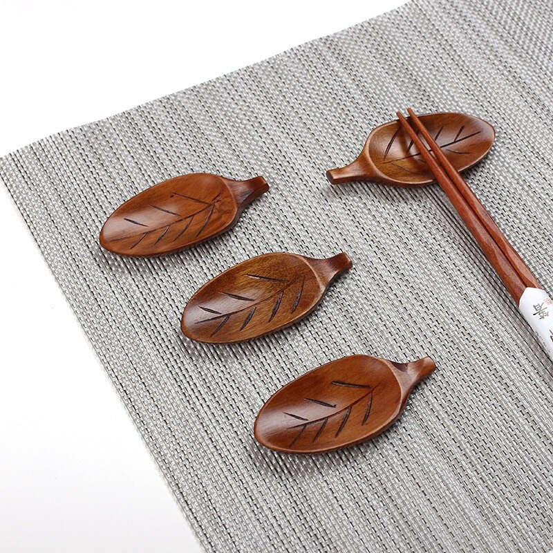 Palillo de madera ovalado con forma de hoja grande, utensilio de cocina moderno y Simple, , para artesanía