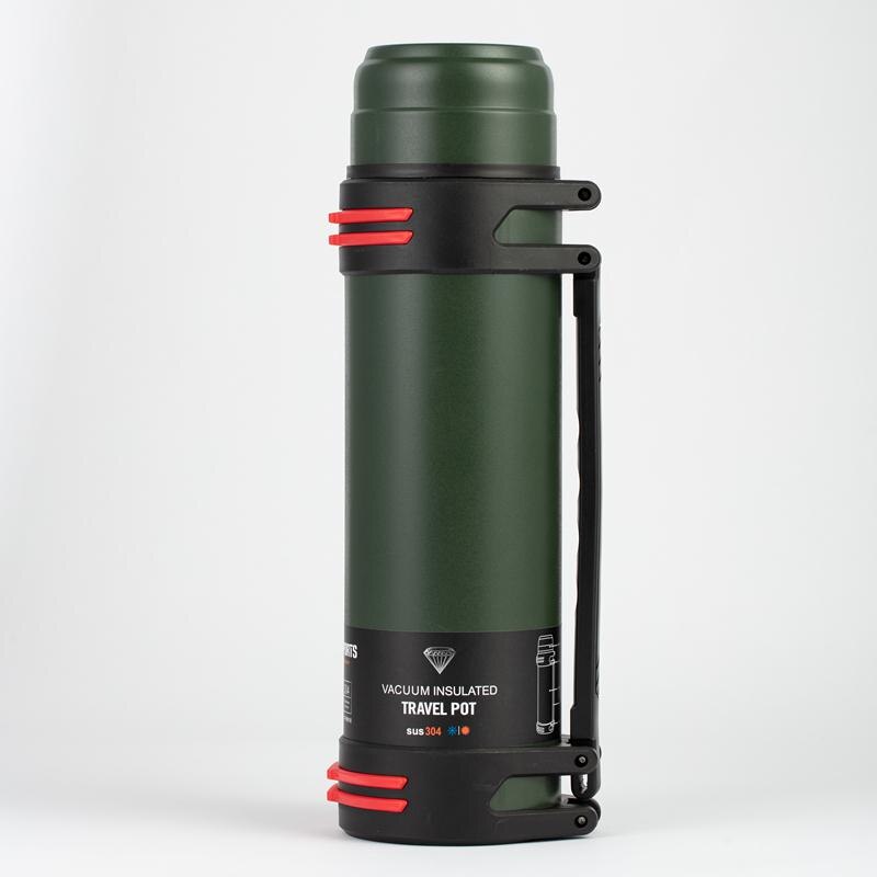 1.6l/2l/2.5l Thermoskan Outdoor Thermoskan Grote Capaciteit Koffie Water Fles Camping Met Touw Isolatie Fles Water cup: 1.6L