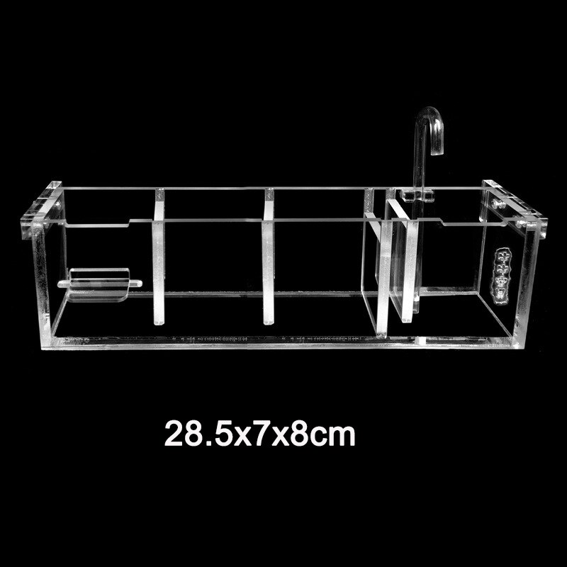 3 in 1 Acrylic Aquarium Filter Box External Hanging Fish Tank Filter Box Water Purifier Increase Oxygen Water Filter: 4 boxes