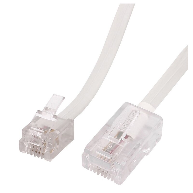 Rj11 6 p 4c til  rj45 8 p 4c modulær telefon internettforlengelseskabel 3 måler