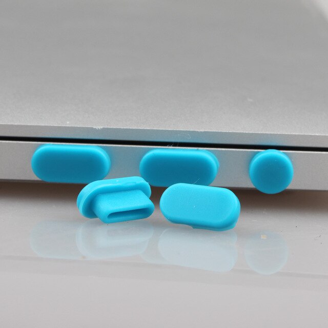 anti støv smuss plugger deksel til macbook pro 13 "  a1706 a1708 a1989 /  pro 15 "  a1707 a1990 /  macbook 12 a1534 laptop støvplugger: Blå