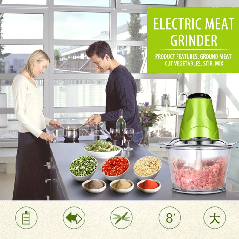 Fleisch Cutter Mixer Kunststoff Hause Obst Kochen Practic Bequem Fleischwolf Elektrische Lebensmittel Gemüse Multifunktionale Küche