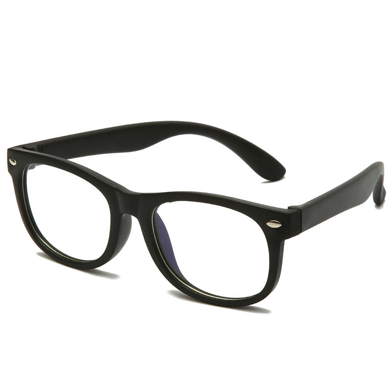 WarBLade Anti Blue Light Kids Glasses Children Square Optical Frame Eyeware Boy Girls Computer Transparent Eyeglasses UV400: black