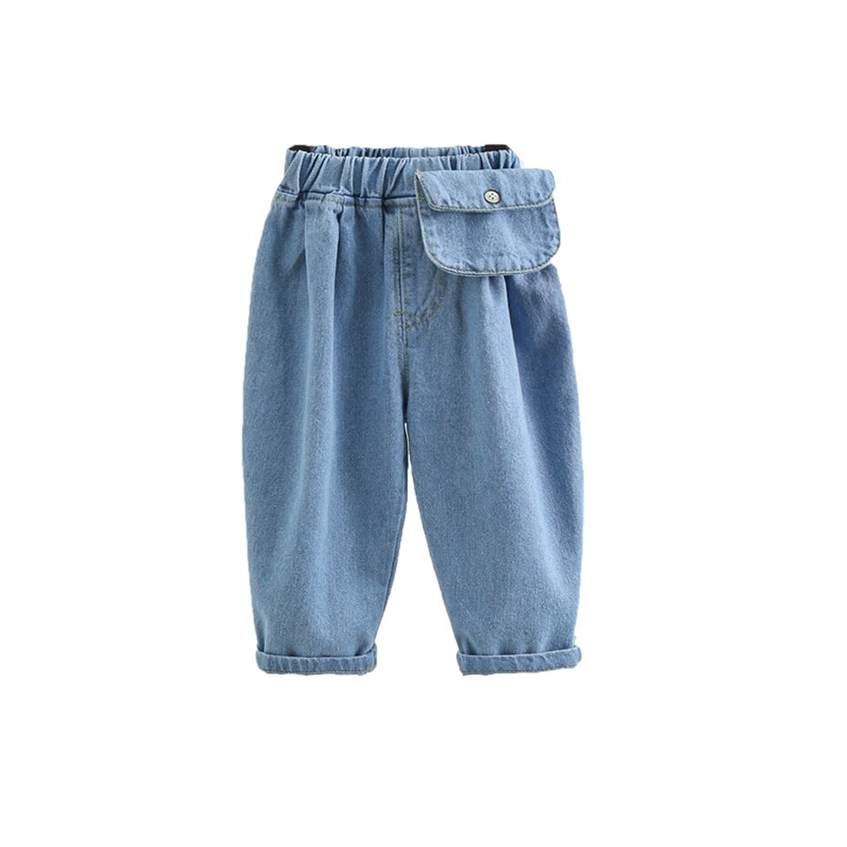 Girls Jeans Pockets Kids Girl Jeans Spring Autumn Kids Jeans Casual Style Children's Jeans Clothes