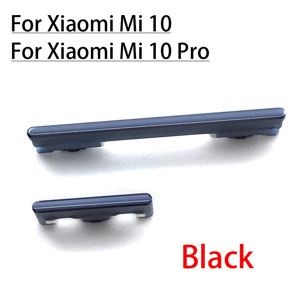 Power Button Key Voor Xiaomi Mi 10 Pro Volume Knop Side Key Flex Vervanging: Side key Black