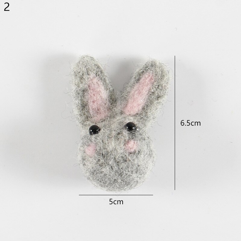 Kit de lana de fieltro para artesanías, Mini animales de zanahorias, broches decorativos para niños, de Navidad, accesorios de decoración de cinta para el pelo para niños: 2