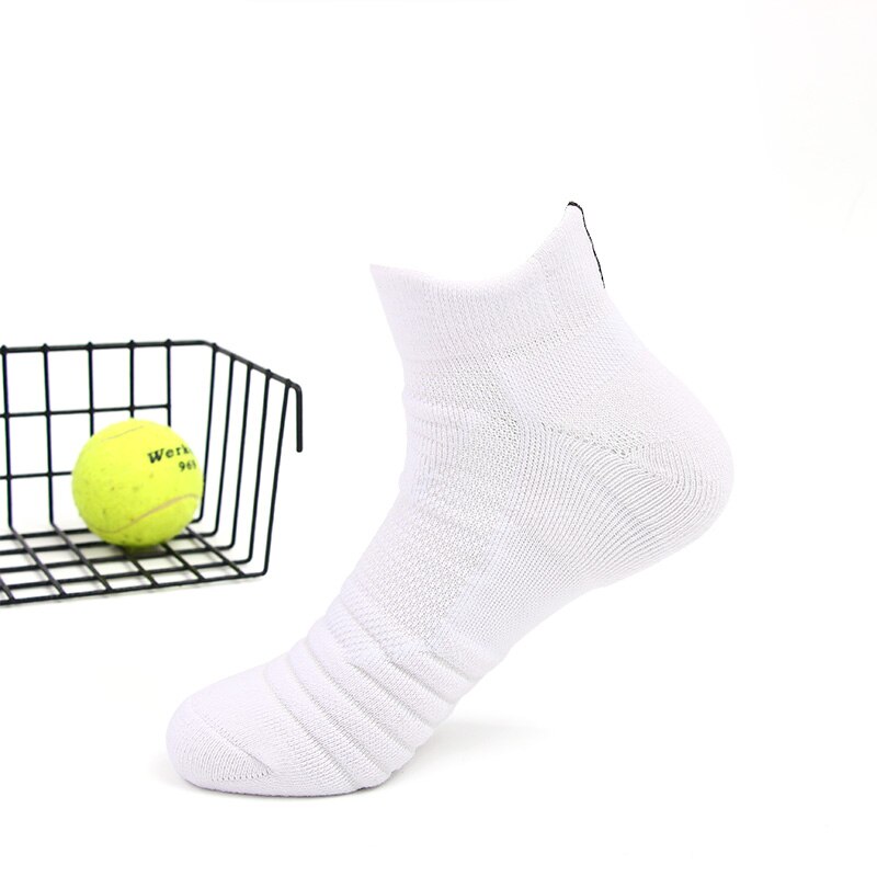 SUPER ELITE Sport Sokken Workout Jogging Fietsen Basketbal Running Ski Man Vrouwen Wit Zweet Zwart Grijs Goedkope Sokken Lage Hoge: White and low cut / EU 37 to45