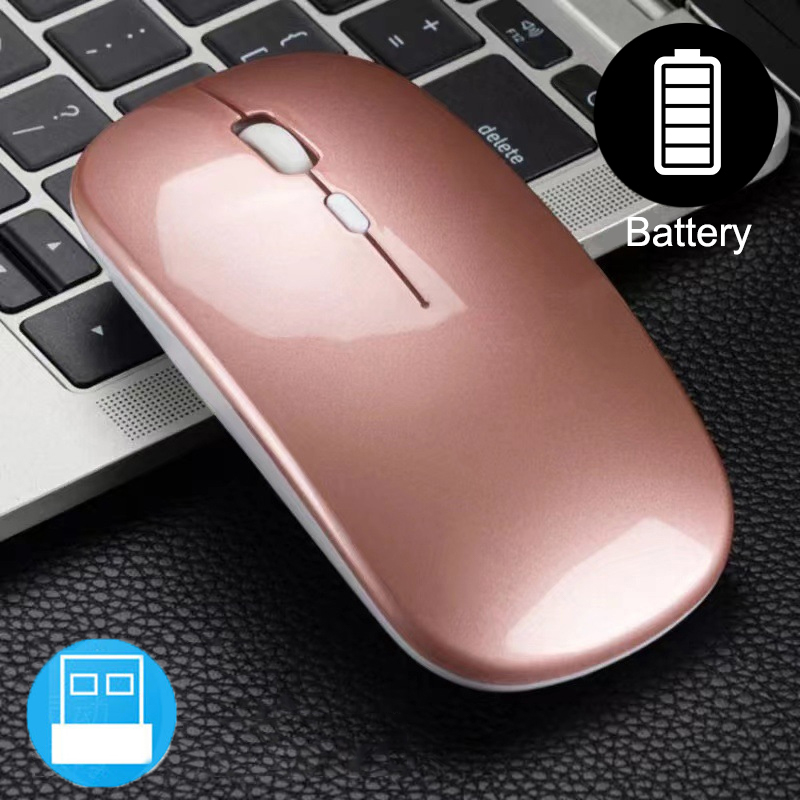 Bezprzewodowa mysz kompatybilna z Bluetooth z lampką USB do ładowania RGB do laptopa PC Macbook Gaming Mouse 2.4GHz 1600DPI: Jasny Żółty