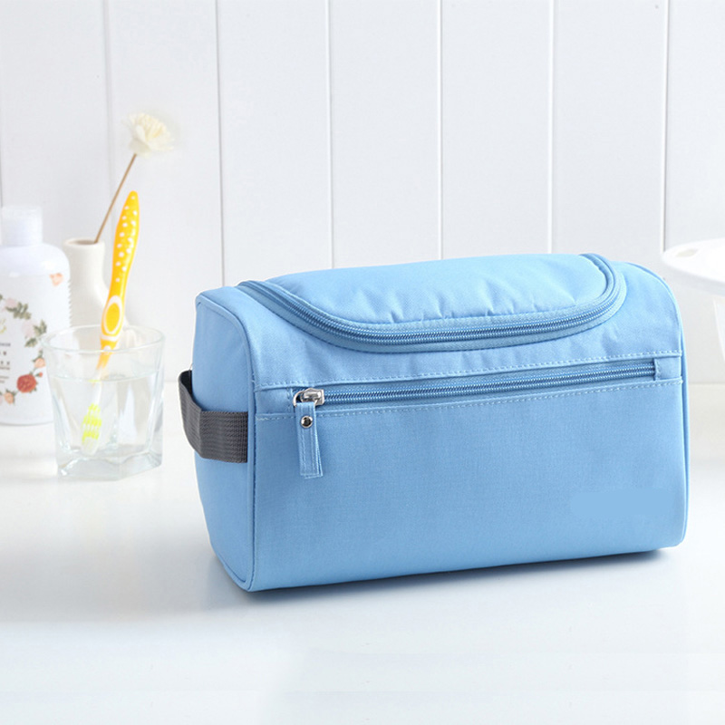 Vanity femmes hommes toilette trousse de toilette maquillage cosmétique maquillage sac étui pour organisateur de voyage pochette femme grand Neceser Necessarie: Light Blue
