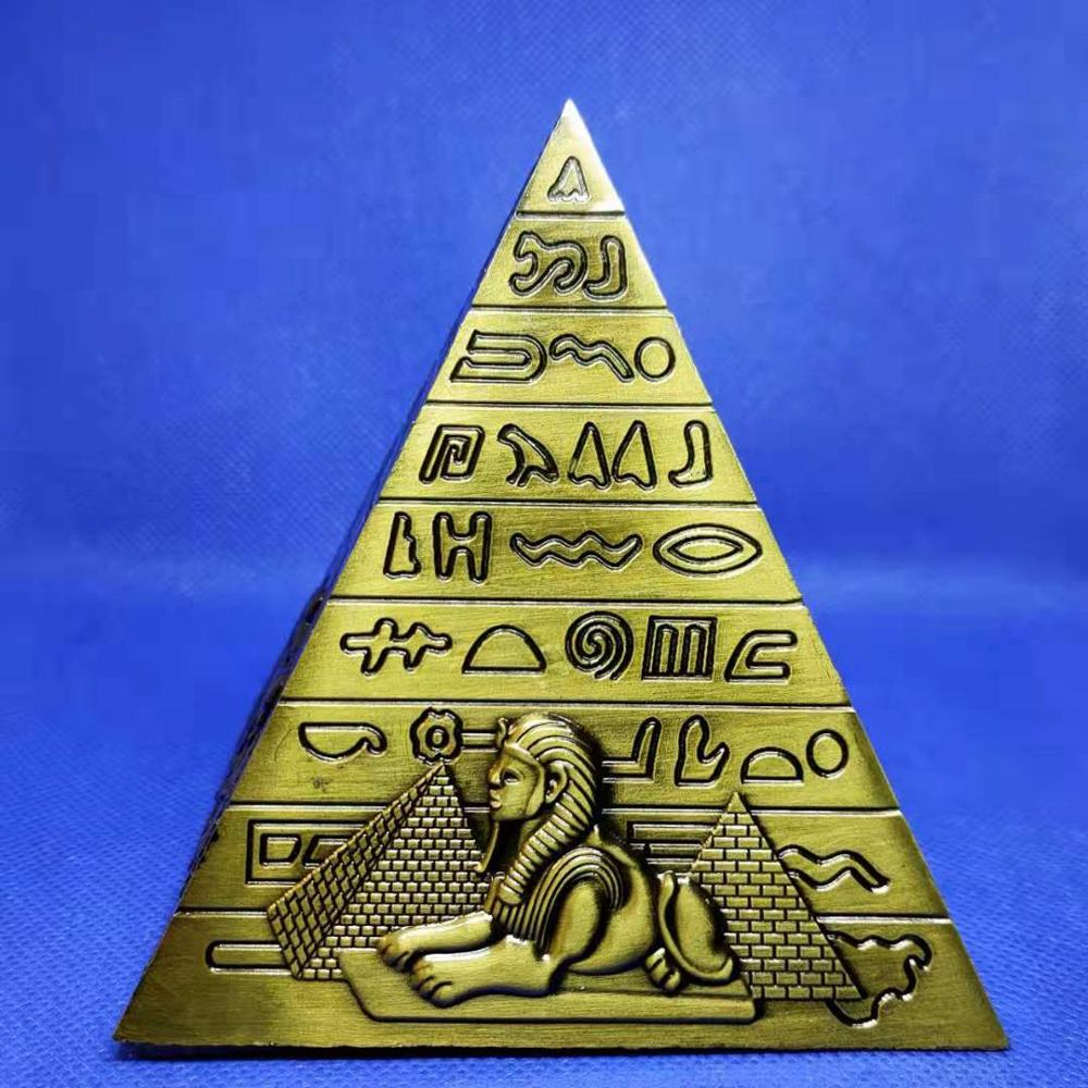 Egyptische piramide model legering ornamenten populaire woonaccessoires kantoor woonkamer decoratie miniatuur beeldje