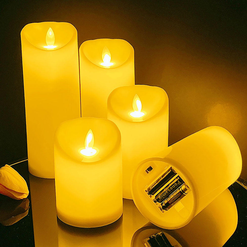 Tête de bougie électronique LED avec balançoire à distance, batterie AAA adaptée à la décoration de noël, lumières LED pour une rapide
