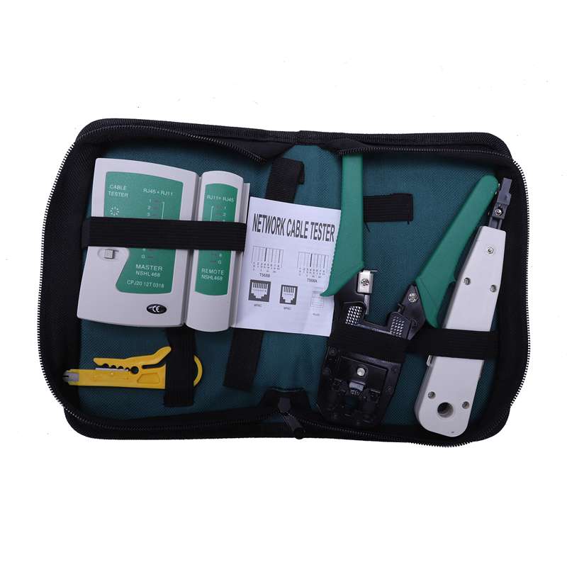 5 stuks/set netwerk ethernetkabel  rj45 kit krimptangen krimptangen punch down  rj11 cat 6 draaddetector qjy 99