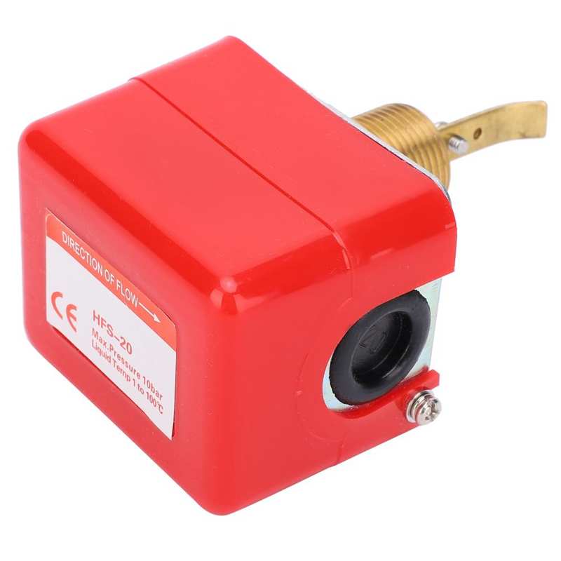 Water Flow Switch HFS-20 Water Flow Switch Target Type G3/4in Interface Brass High Sensitivity Water Flow Switch