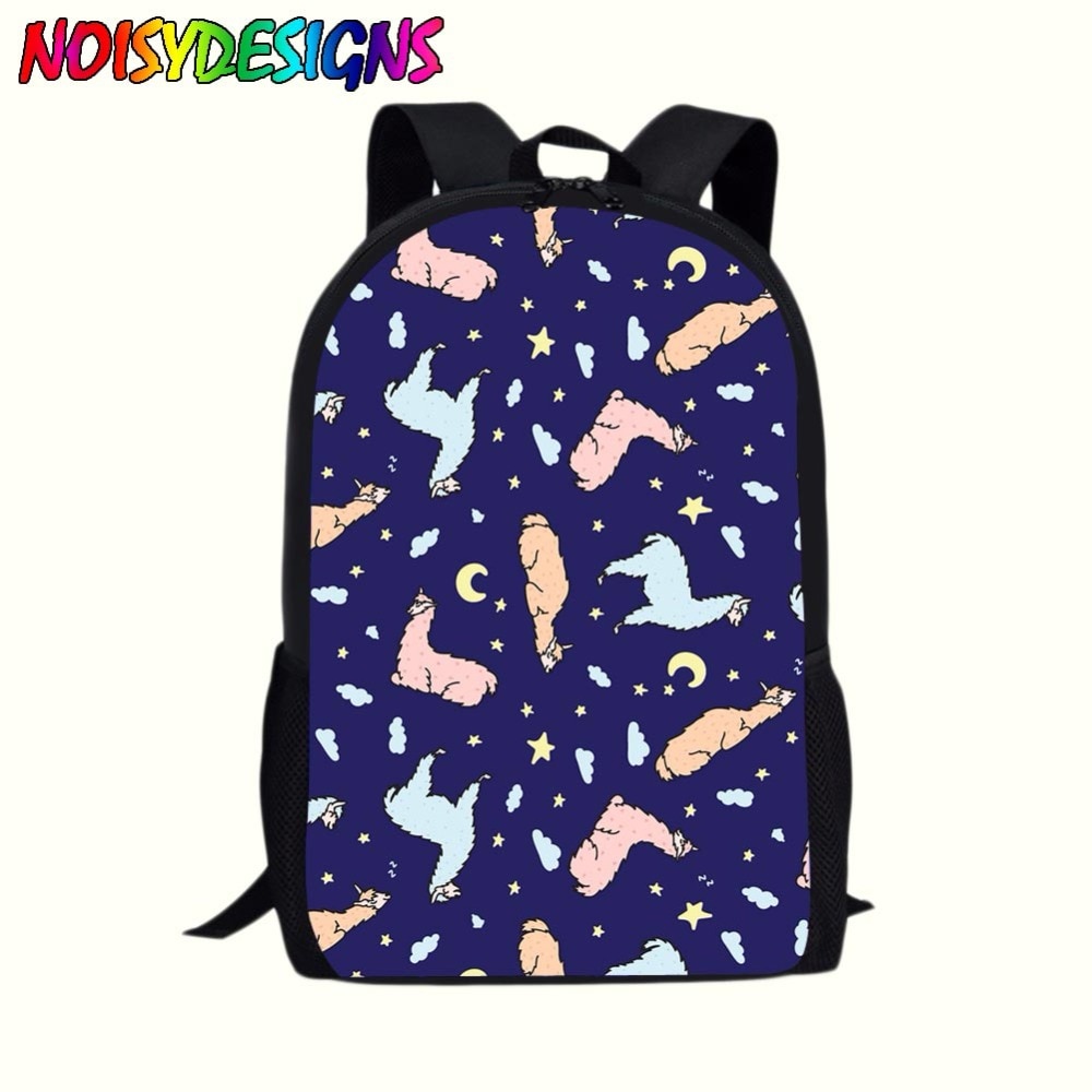 Student Llama Backpack Graphic Backpack School Alpaca Book Travel Shoulder Bag Llama Toy Bags Llamas Fortnit Stuffed Bag