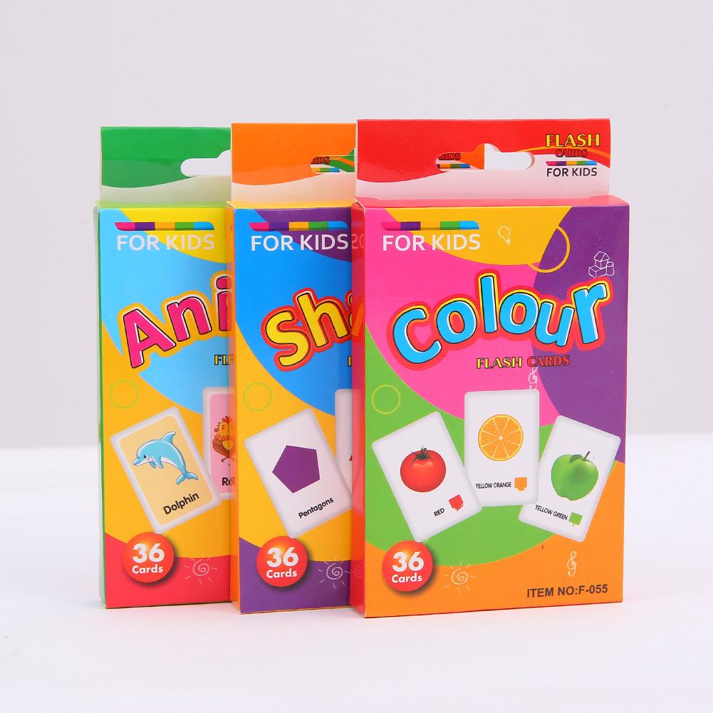 1 set Children Recognition Color Animal Shape Card Early Childhood Early Educational Arithmetic Toy Letter Teaching Card