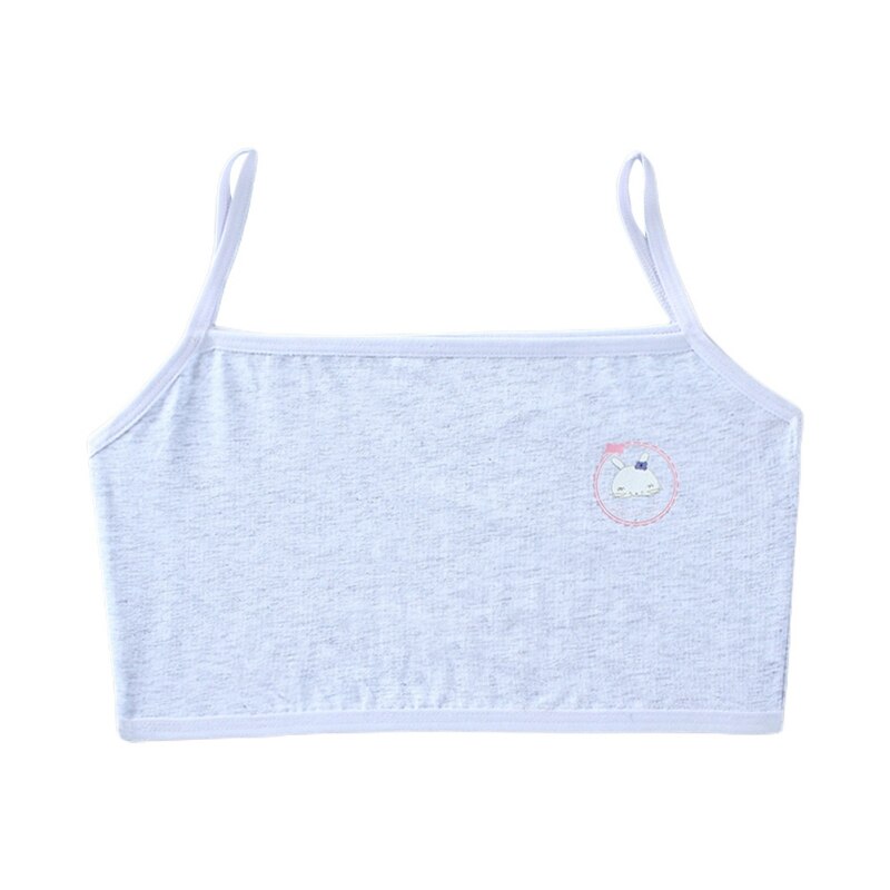 Teen Girls Cotton Training Bra Seamless Bralette Spaghetti Crop Bra Breathable Big Girls Sports Bra Stretch Crop Cami Bralette: H