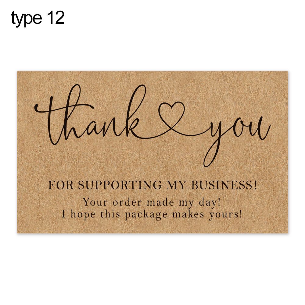 Cartes postales en papier kraft GT "Merci pour votre commande", cartes de voeux, attro, au détail en ligne, appréciation express, 30 pièces: jaune clair