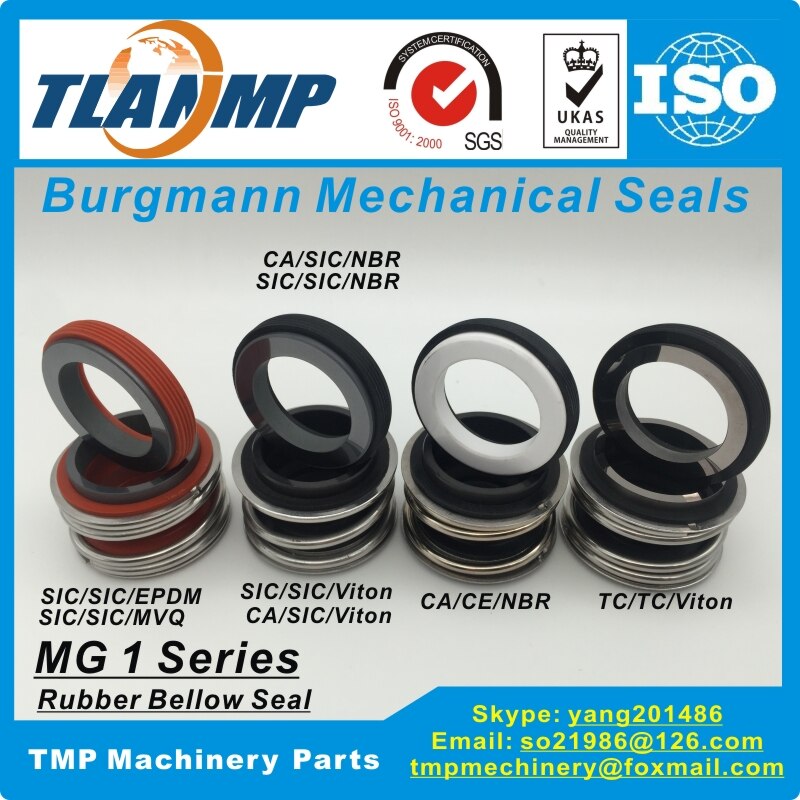 MG1-19 (MG1/19-G60) Burgmann Mechanische Dichtungen für Wasser Pumpen mit G60 stationäbetreffend sitz, 109-19 ,MB1-19 Gummi Gebrüll pumpe dichtungen