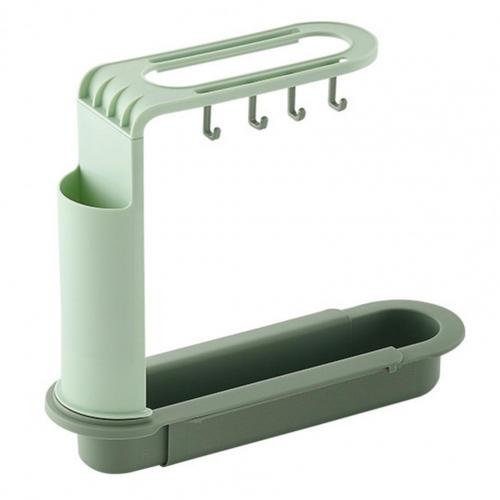 4 Colors Useful Dish Drying Rack Dish Drain Shelf Scalable for Washroom: Green