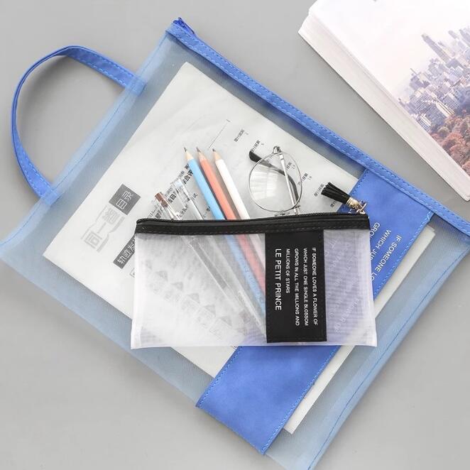 Simple serie skrivebord  a4 mappe taske dokument papir organizer opbevaring håndtaske skole kontor papirvarer