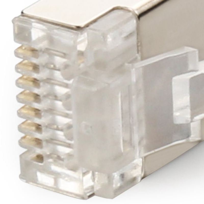 Afgeschermde RJ45 Connector CAT5E CAT6 Crimp Ethernet Connector Stp 8P8C Modulaire Kristal Hoofd Stekkers