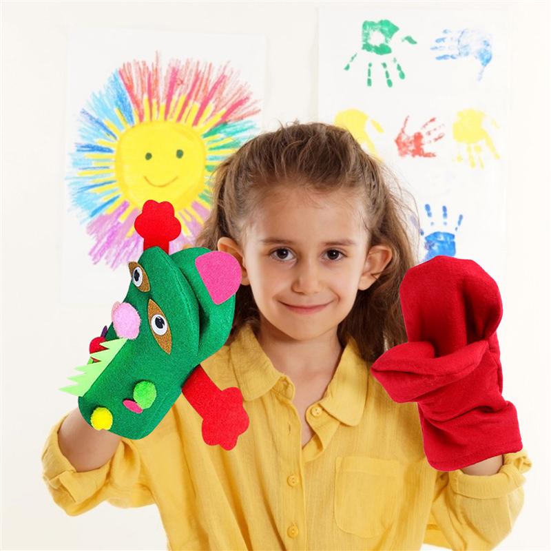 1 sæt børnefilt håndværk sæt hånddukkesæt kit diy kunst håndværk leverer diy håndlavet materiale kit filt håndværk hånddukkesæt