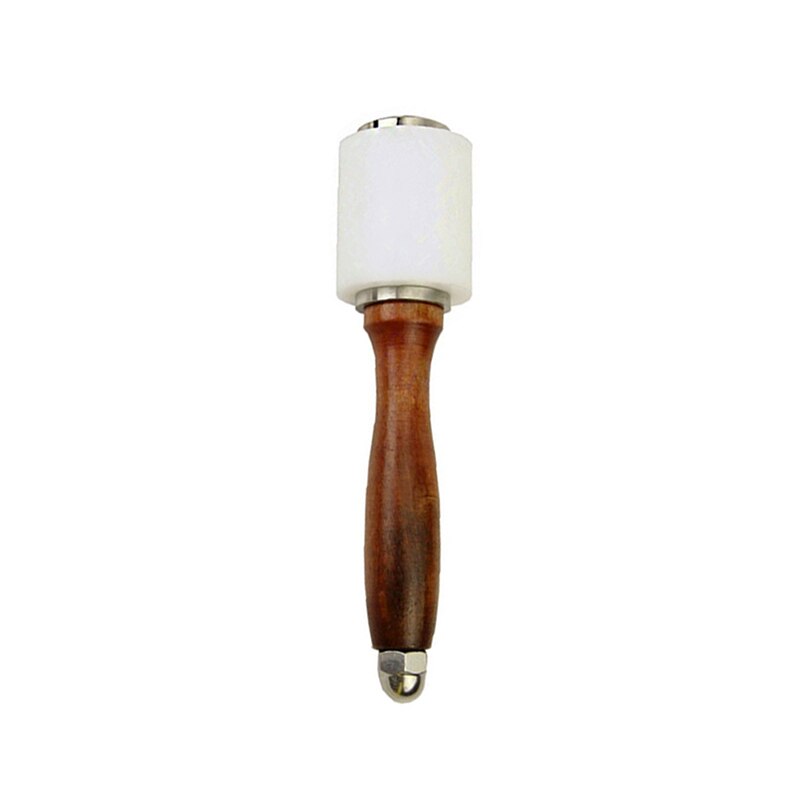 Leather Carving Hammer DIY Leather Craft Punch Cutting Nylon Hammer Tool with Wood Handle Leathercraft Carving Hammer: Style A