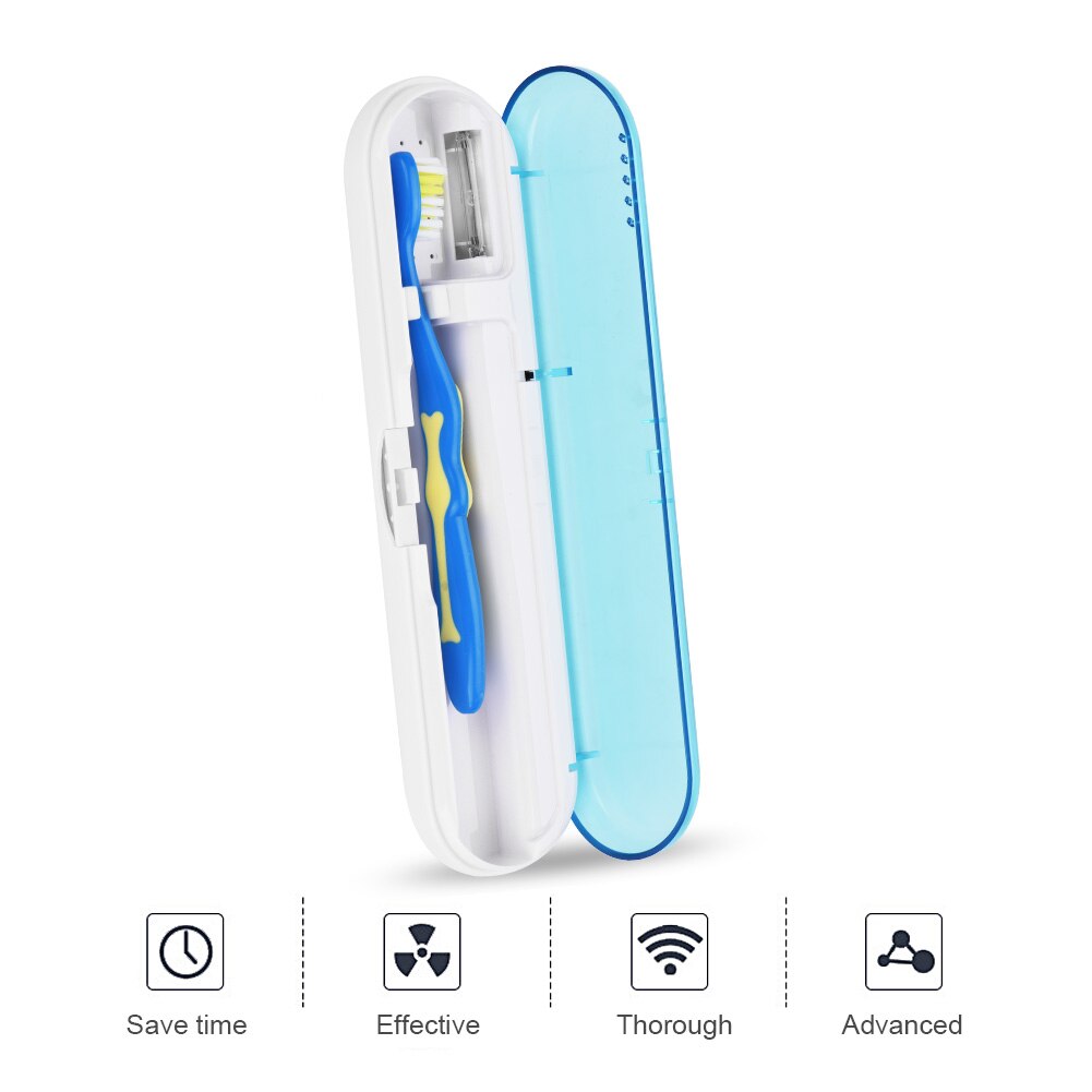 Tragbare UV-Licht Antibakterielle Zahnbürste Sterilisator Keimtötende Reiniger Sicher Desinfektion Energiesparende Oral Hygiene Sauber Pflege