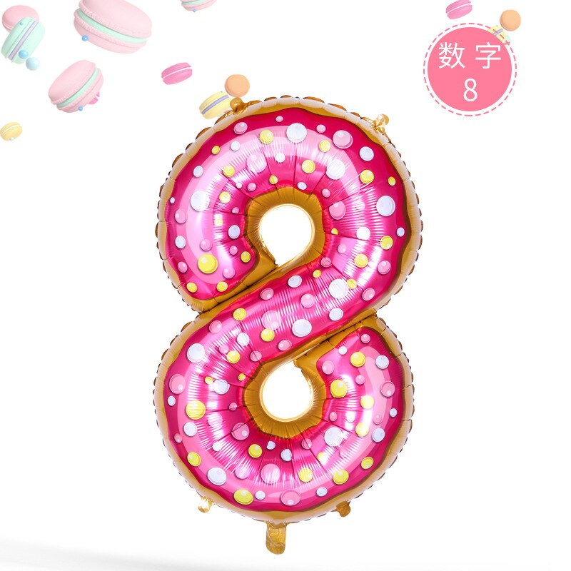 36 tuuman munkki iso folio syntymäpäivä ilmapallot helium numero ilmapallot hyvää syntymäpäivää juhlakoristeet lasten lelu vauva suihkupallot: 8