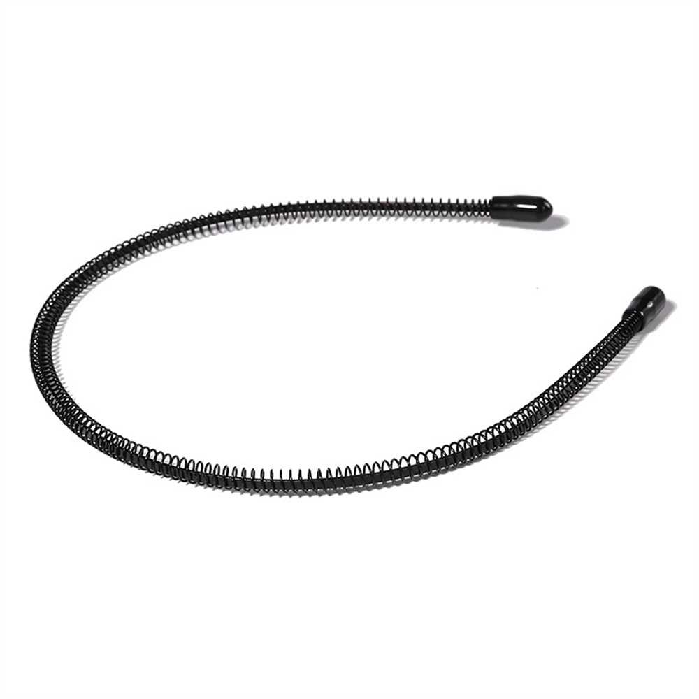Diadema de Metal Invisible negra Simple, aro deportivo Unisex para el pelo, diadema para lavarse la cara, accesorios para el cabello para mujer: Rojo