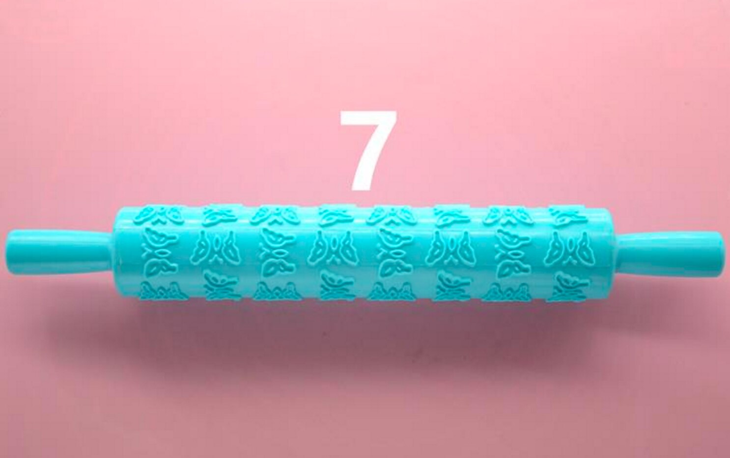 14 Styles Pastic Non-stick Fondant Cake Embossing Roller Sugarcraft Decorating Lace Rolling Pin DIY Kitchen Cooking Tool D794: 7