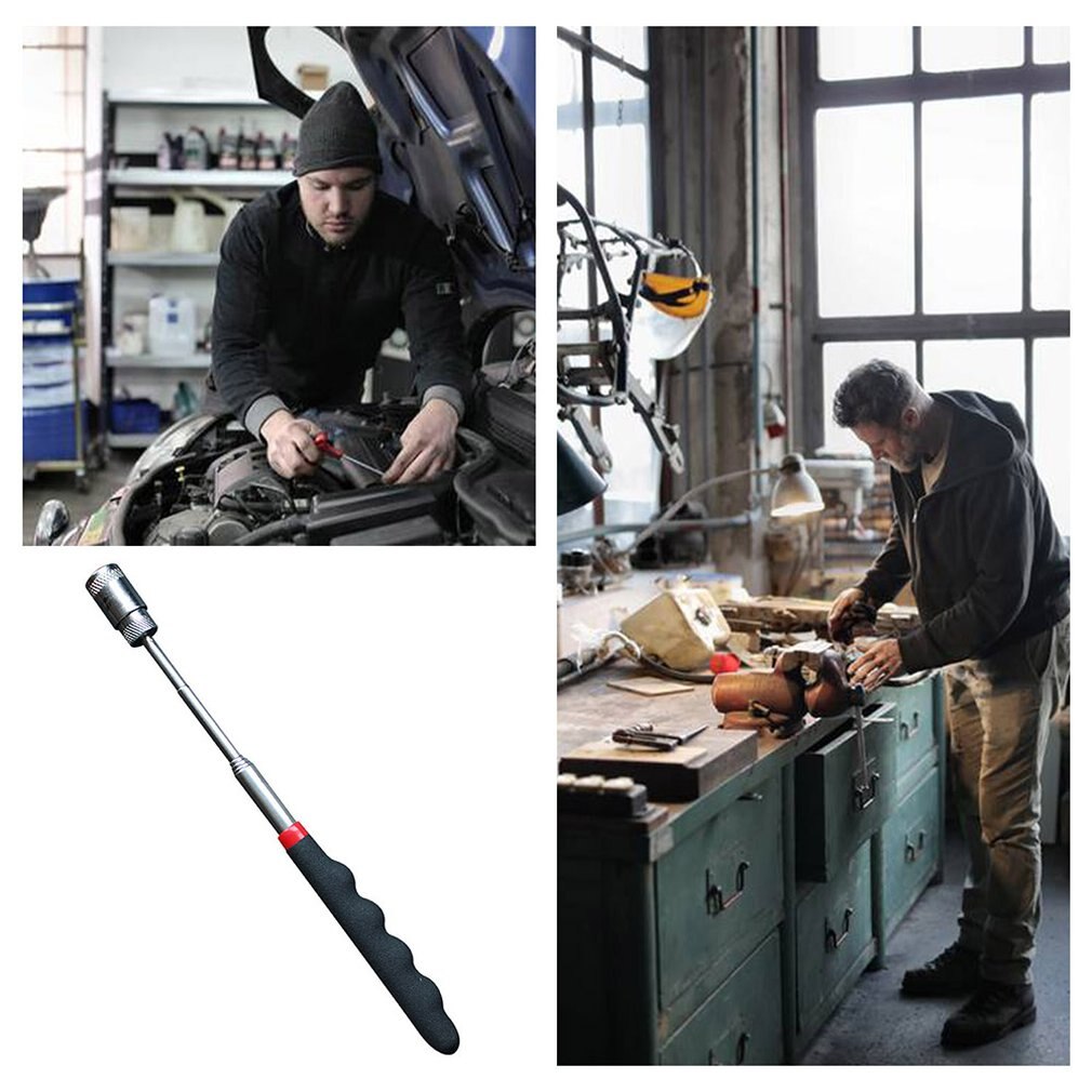 Durable Magnetic Retractable Pickup With Led Light Telescopic Powerful Iron Bar Magnetic Suction Rod
