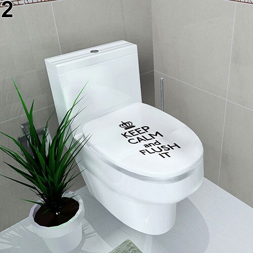 Badeværelse diy toilet sæde væg klistermærke dekoration mærkat vinyl vægmaleri hjem indretning: 2