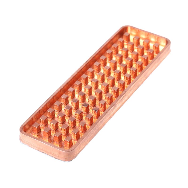 Copper NVME NGFF M.2 Heat sink 2280 SSD Metal Sheet Thermal Conductivity Silicone Wafer Cooling Fan M2 Heatsink