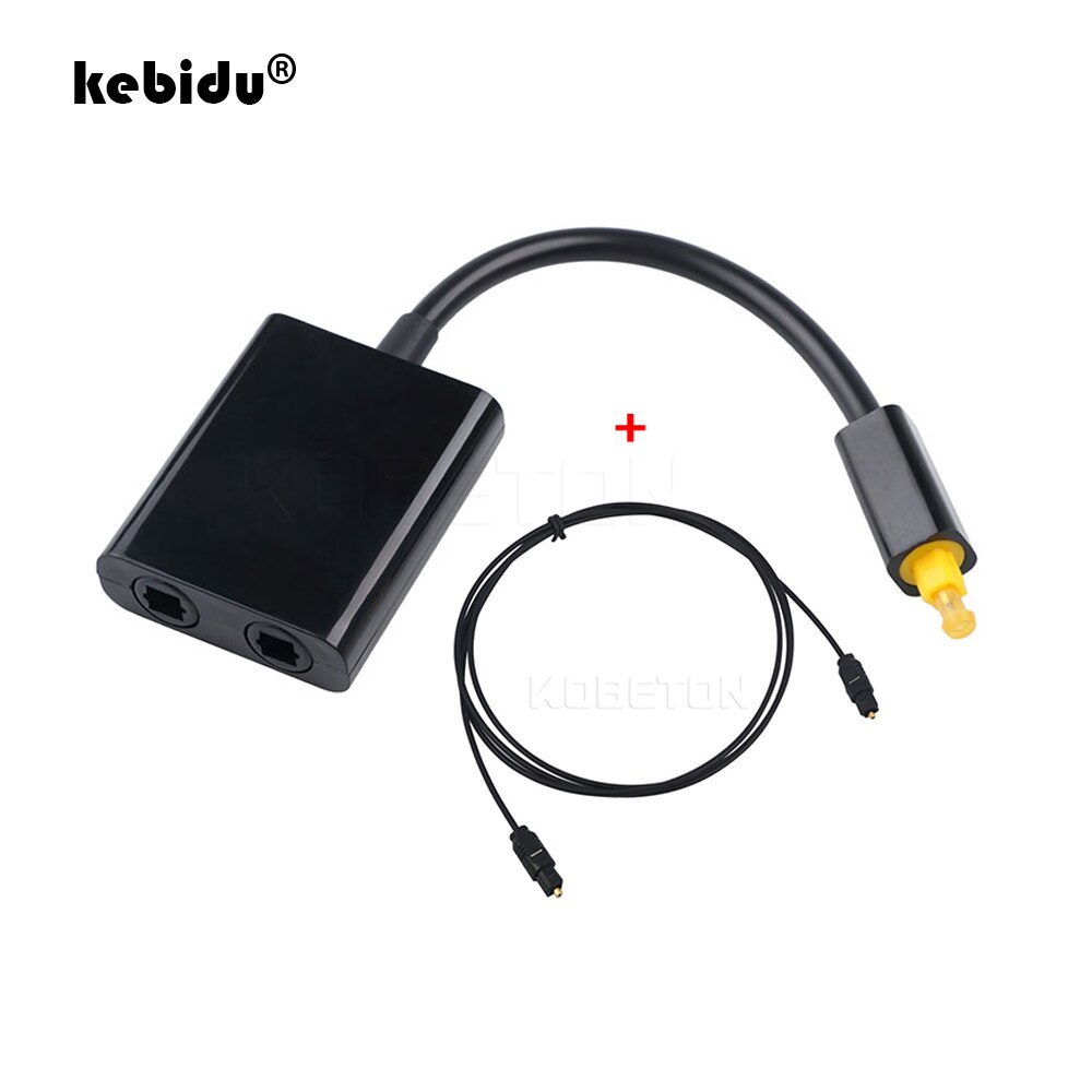 kebidu Mini USB Digital Toslink Optical Fiber Cable 1M Male to Male with Audio 1 to 2 Female Splitter Adapter Micro Usb Cable