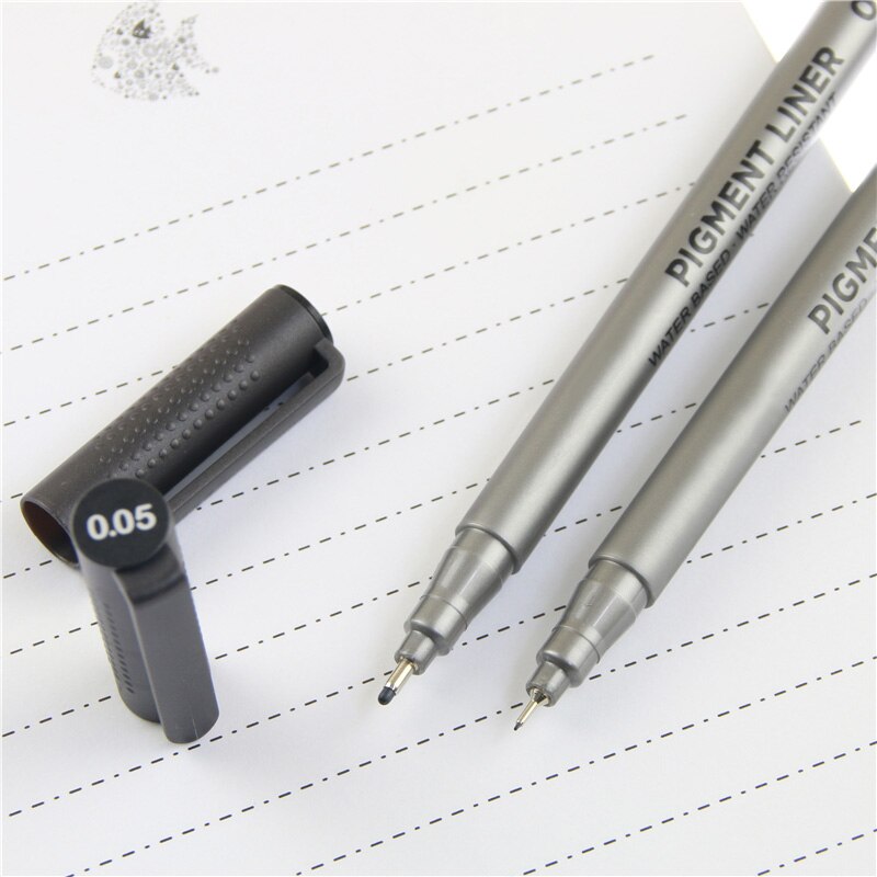 2 Pcs Micron Pen Variety Of Pen Tip Size Micro-line Ultra-fine Ink Pen Permanent Art Mark Comic Cartoon