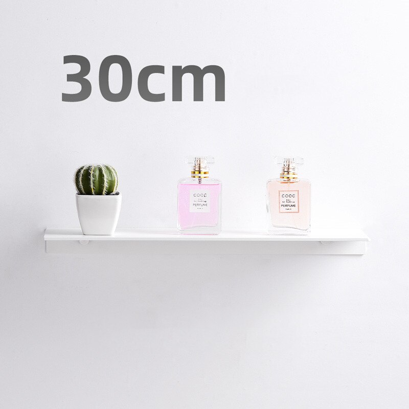 Bathroom Shelves Single Tier Wall Mounted Black Shower Storage Shelves for Bathroom Kitchen Shelves White Bathroom Accessories