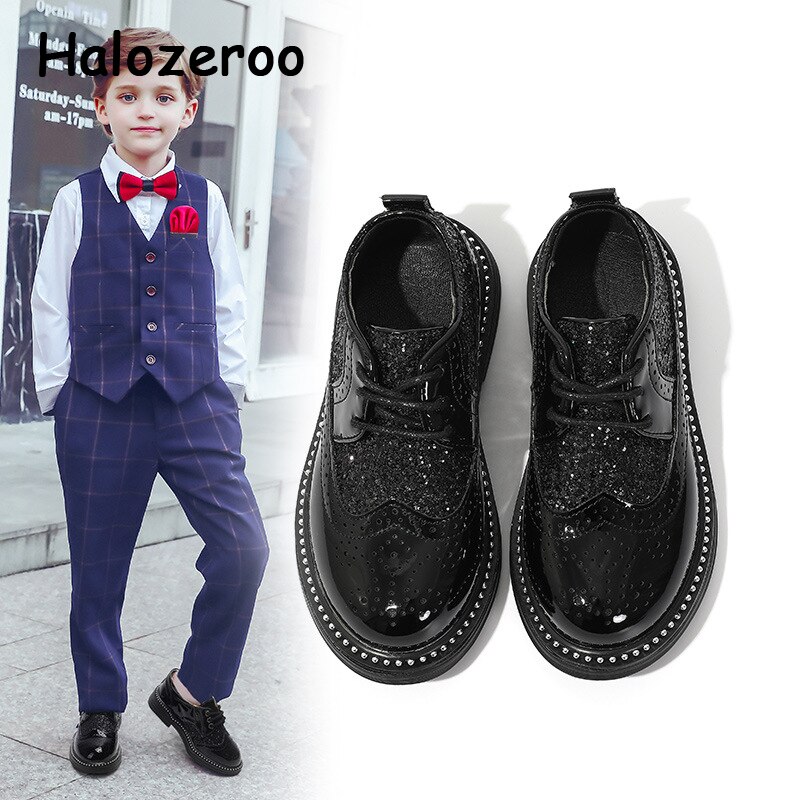 Chaussures de printemps en cuir Pu pour enfants | Chaussures de noire, chaussures d'école à la pour garçons, Oxford, semelle souple à paillettes