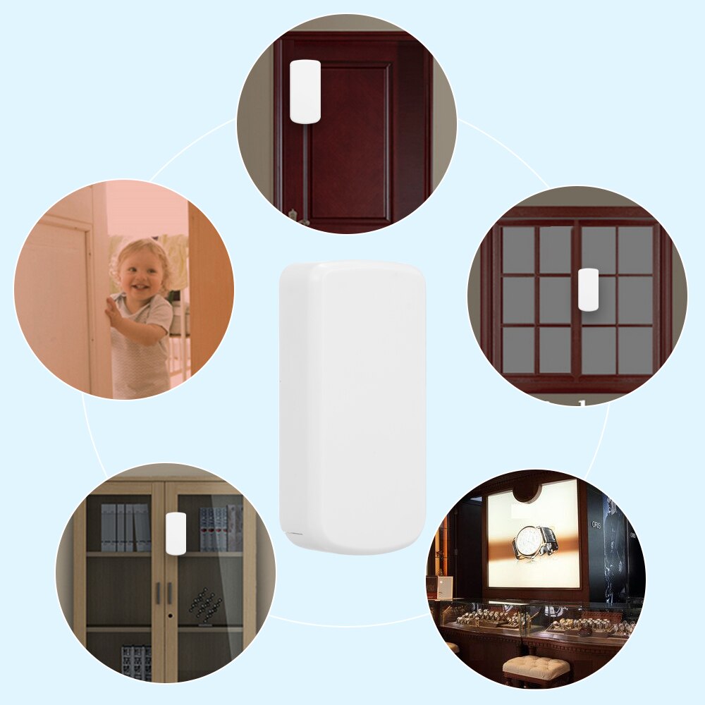 Wireless Vibration Sensor Door Windows Intelligent Vibration Detector PIR Motion Sensor for Home Security Alarm Safety System
